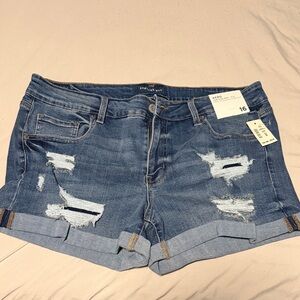 Aeropostale Ripped Denim Jean Shorts